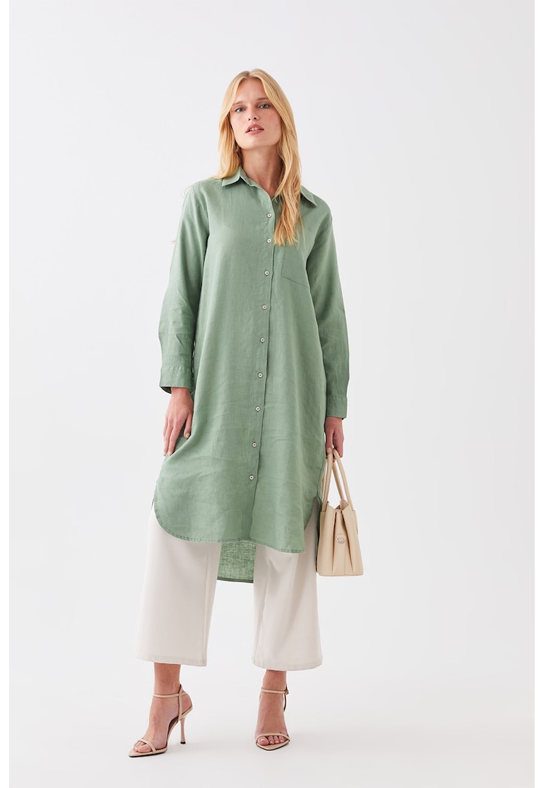 / Други / Ленена Уголемена Риза Тип Туника: Елегантност и Комфорт в Едно