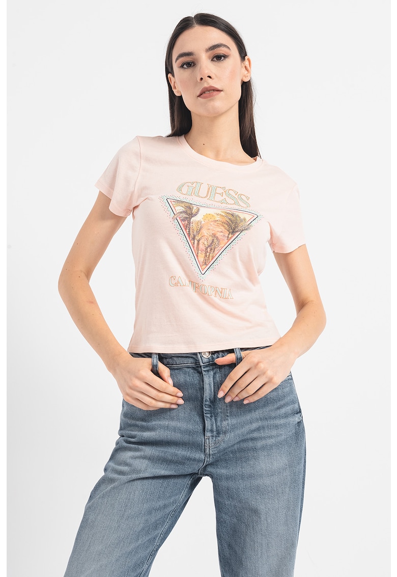 / Други / Модерна тениска с модал, шарка и декоративни камъни – Перфектен избор за стилна визия