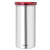 Brabantia Буркан за съхранение на кафе капсули Brabantia 646986, За до 18 броя капсули, Неръждаема стомана, Устойчив на пръстови отпечатъци, Инокс/червен (Brabantia)
