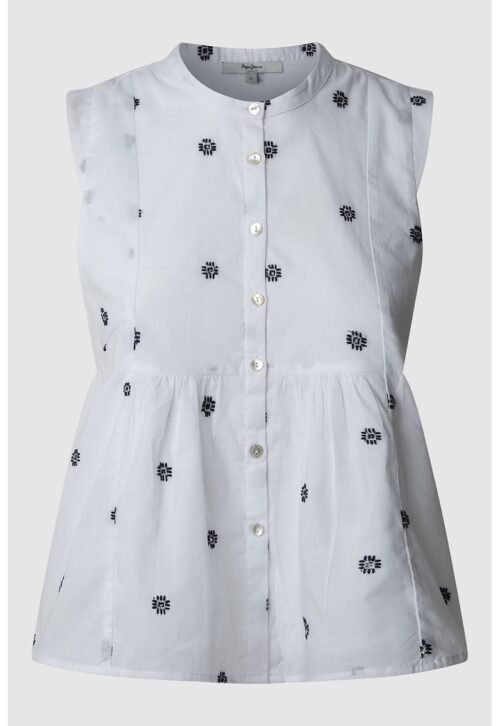 Pepe Jeans London Разкроена риза с ниска яка Намаления и отстъпки Pepe Jeans London Разкроена риза с ниска яка (Pepe Jeans London)