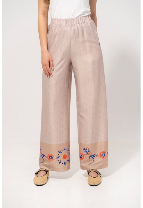 Широк десениран панталон Dasha