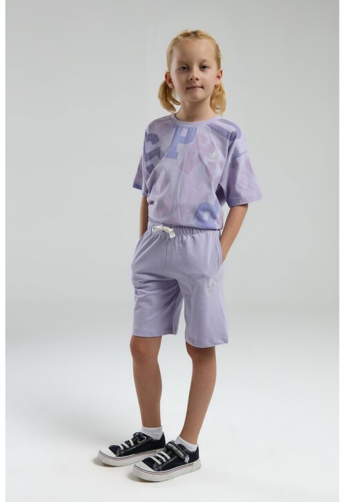 US Polo Assn Памучна тениска и шорти с надпис – 2 части Намаления и отстъпки Памучна тениска и шорти с надпис - комфорт и стил