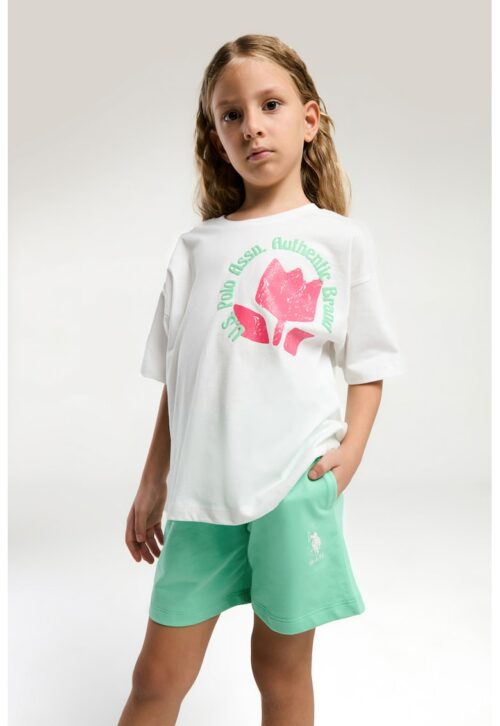 US Polo Assn Флорална тениска и шорти – 2 части Намаления и отстъпки Флорален летен комплект