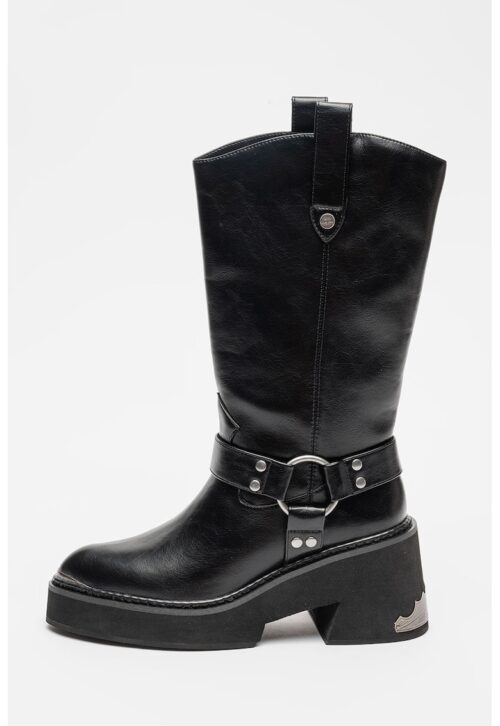 Buffalo Ботуши от еко кожа с масивен ток Намаления и отстъпки Ботуши от еко кожа с масивен ток