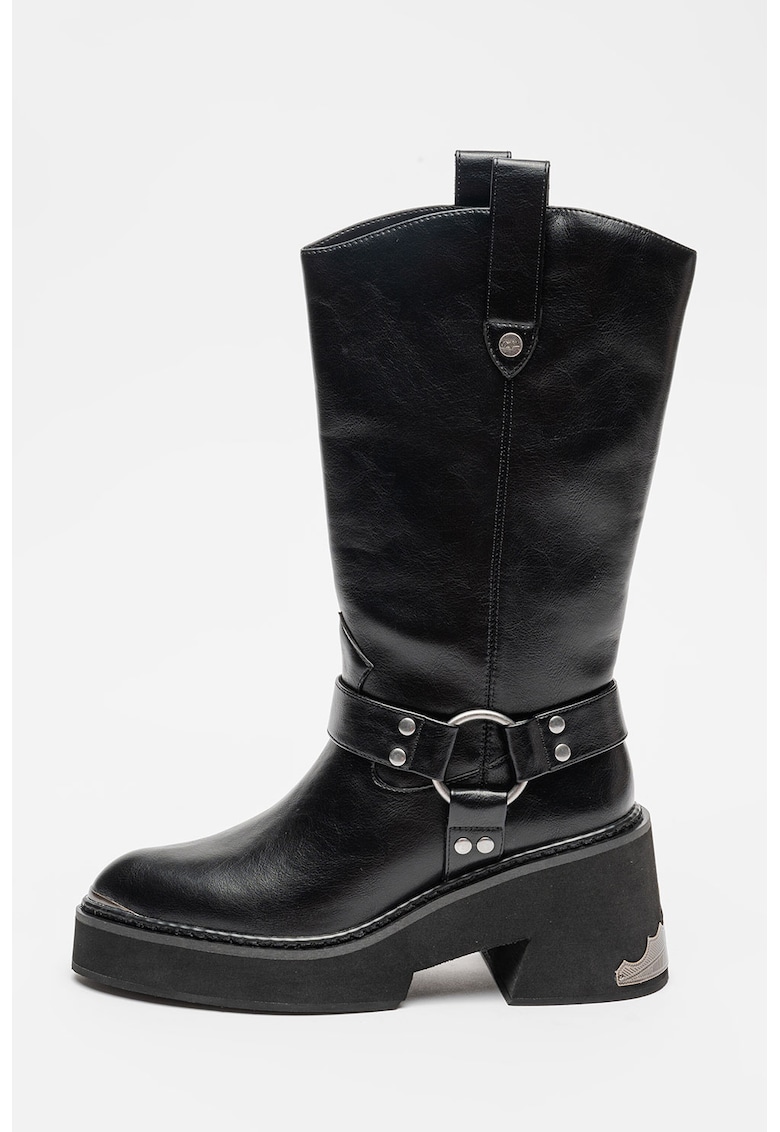 Buffalo Ботуши от еко кожа с масивен ток Намаления и отстъпки 2 Ботуши от еко кожа с масивен ток