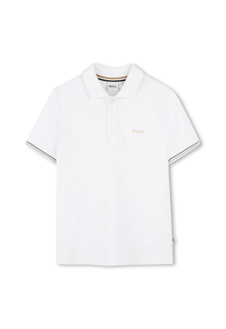 BOSS Kidswear Стандартна тениска с памук с яка Намаления и отстъпки 3 Стандартна тениска с памук и яка