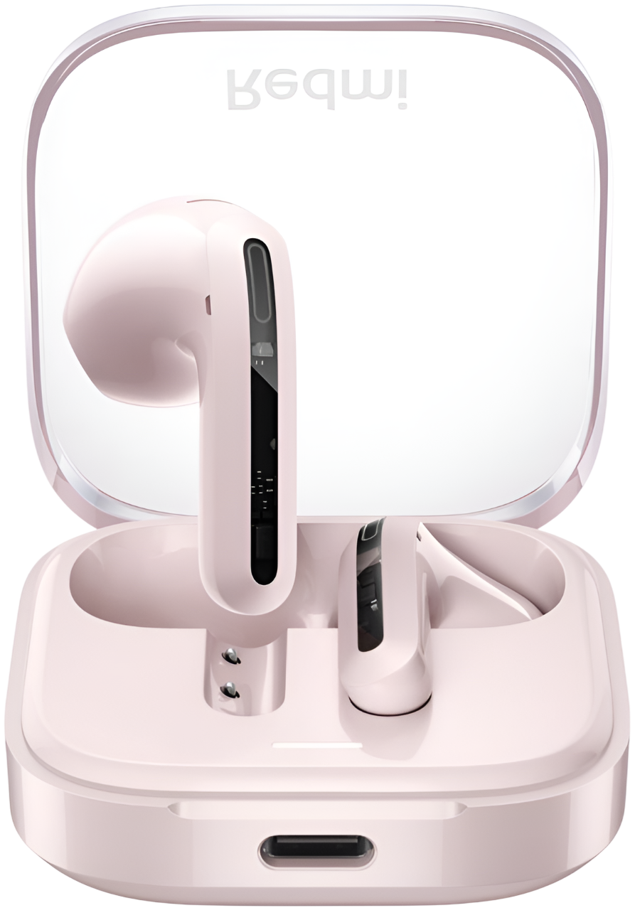 AirTrade Безжични слушалки Xiaomi Redmi Buds 6 Active Transparent powder, розови – BHR8395GL Намаления и отстъпки 2 Розови безжични слушалки Xiaomi Redmi Buds 6