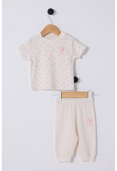 US Polo Assn Памучна рипсена тениска и панталон Намаления и отстъпки Памучна рипсена тениска и панталон