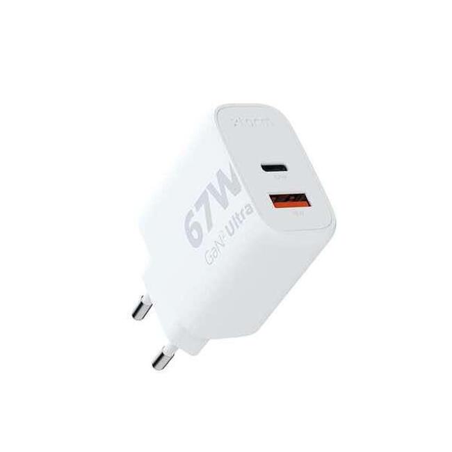 Xtorm Зарядно xtorm gan2 ultra usb, порт usb-c, 220v, 67w, бял цвят Намаления и отстъпки 2 Зарядно устройство Xtorm GAN2 Ultra USB бял цвят