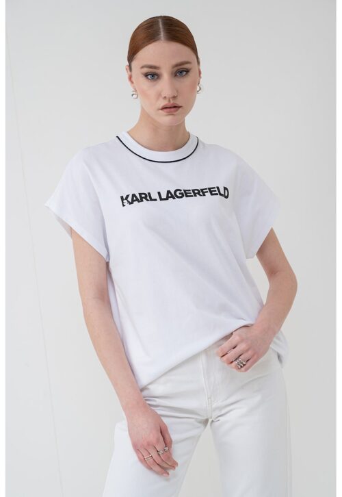 Тениска от органичен памук с ръкави тип кимоно