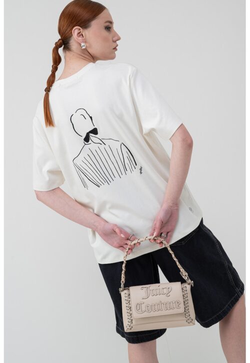 Тениска от органичен памук с фигурален принт