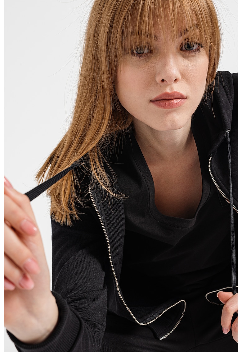 ARMANI EXCHANGE Худи с цип и ръкави реглан – Черен Намаления и отстъпки 3 Худи с цип и ръкави реглан в черен цвят