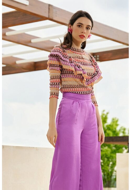 Блуза с 3/4 ръкави и набирания