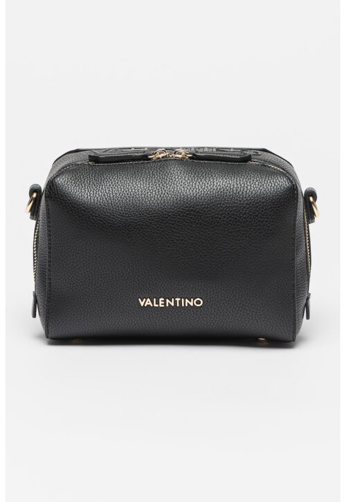 Чанта през рамо Pattie с цип в цвят Black Onyx от екологична кожа