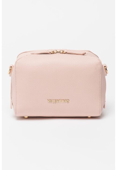 Чанта през рамо Pattie праскова с цип и регулируеми презрамки