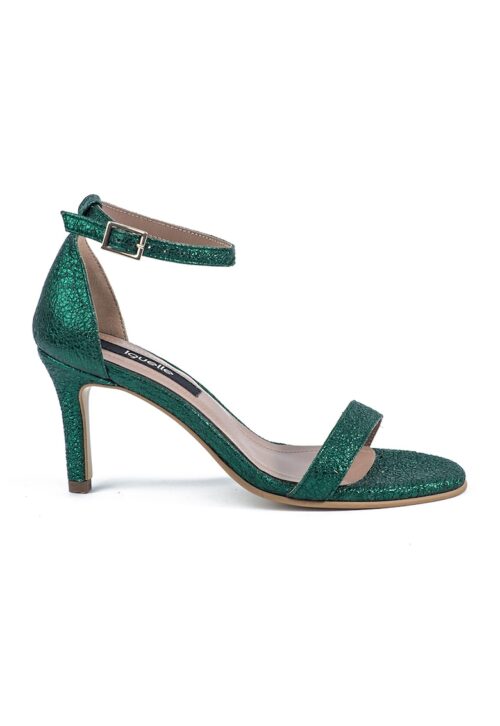 Кожени сандали стилето Simplicity в зелен цвят