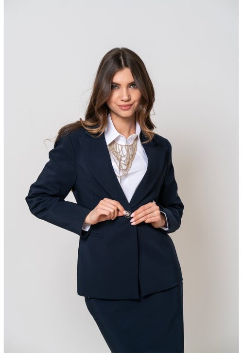 Сако Emily с вталена кройка и ултрамарин син цвят