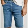 Pepe Jeans London Дънкови бермуди – Син Намаления и отстъпки 2 Къси дънки със средновисока талия в прашно синьо
