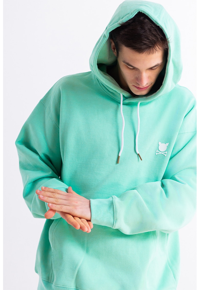 PORC Унисекс уголемено худи Capital – Тюркоаз Намаления и отстъпки 3 Унисекс уголемено худи Capital в тюркоазен цвят