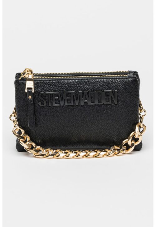 Чанта през рамо Nicco от еко кожа в избеляло черно