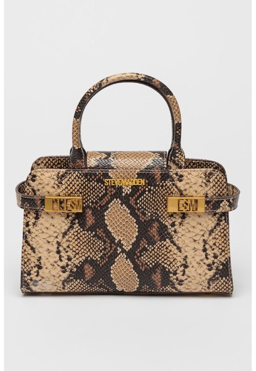 Чанта за рамо Blindeny от еко кожа в кафяво-камел с регулируема верижка