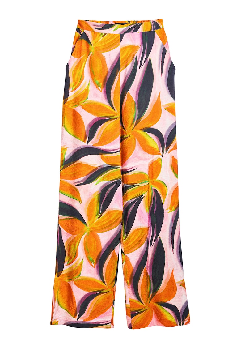 DESIGUAL Флорален панталон Намаления и отстъпки 3 Флорален панталон с широк крачол в пастелнорозов цвят