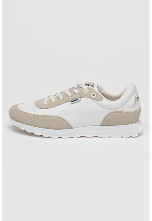 Спортни обувки Icelin с велур в бял и светло сив цвят