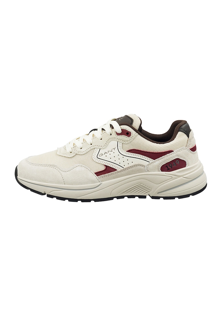 Gant Велурени спортни обувки Jaybro с мрежа – Бордо/Крем Намаления и отстъпки 3 Велурени спортни обувки Jaybro бордо крем с мрежа и връзки