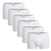 Комплект 6 чифта бели памучни боксерки Götzburg с еластан и средновисока талия