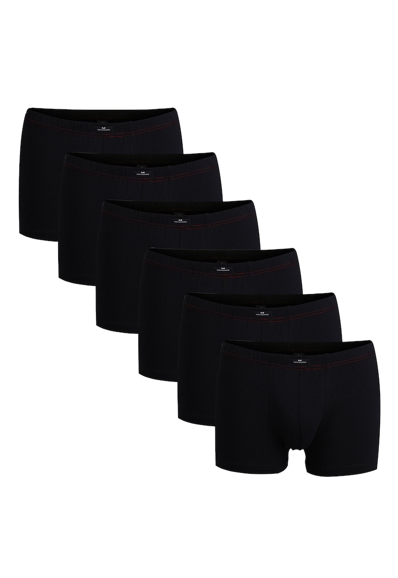 GOTZBURG Götzburg – Боксерки с памук – 6 чифта – Черен Намаления и отстъпки 3 Комплект 6 чифта черни памучни боксерки Götzburg