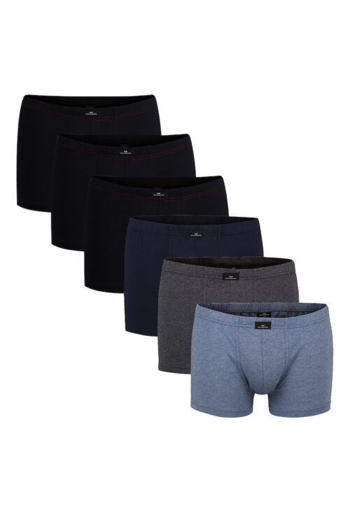 Комплект Götzburg мъжки памучни боксерки в черно, сиво и синьо