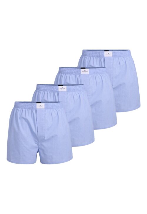 Комплект 4 броя сини памучни боксерки Web