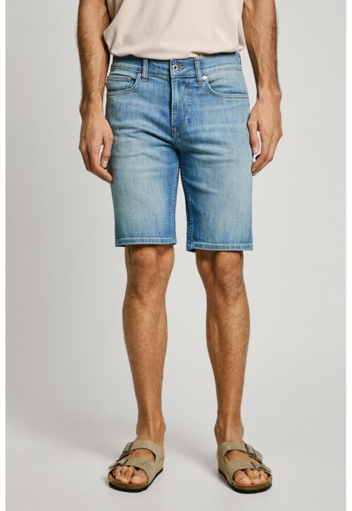 Къси дънки светлосини с 5 джоба и средновисока талия