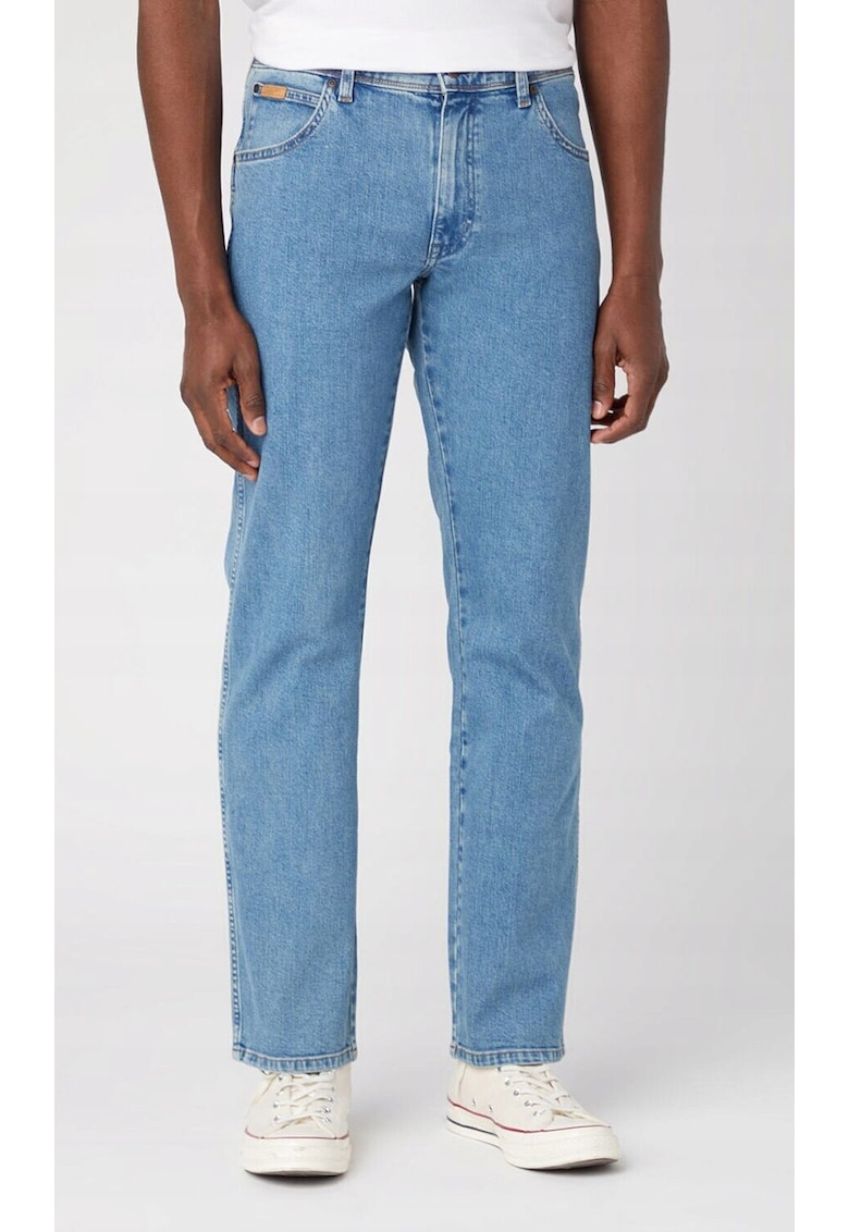 Wrangler Мъжки дънки Син – – Син Намаления и отстъпки 3 мъжки сини дънки с памук и еластан