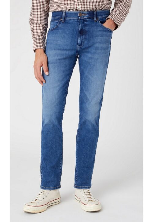 Мъжки дънки Larston със средновисока талия и цип в синьо