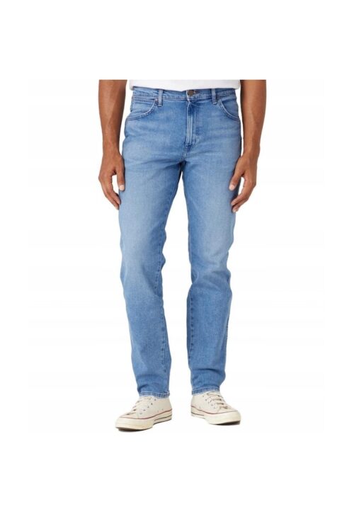 Мъжки дънки Син1`1 в син цвят изработени от памук и еластан