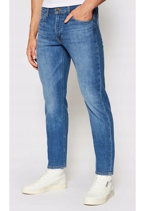 Мъжки сини дънки DAREN с ниска талия и стандартна кройка