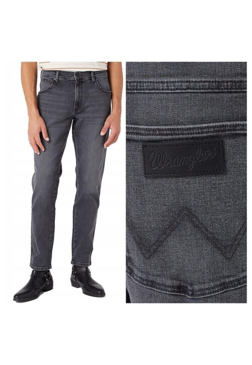 Сиви памучни джинси модел 45247 с дълга кройка по тялото и 5 джоба