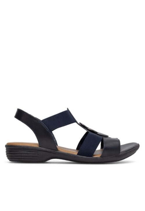Дамски сандали от естествена кожа в тъмносин цвят