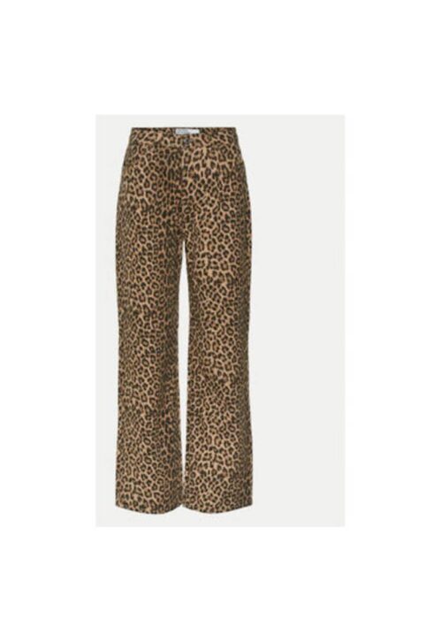 Дамски кафяви дънки от памук модел 305015686