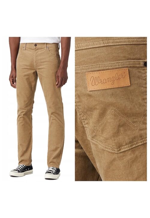 Мъжки бежови дънки с памук и стандартна кройка номер 45238