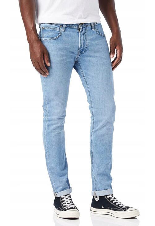 Мъжки светлосини дънки Luke с еластан и средновисока талия