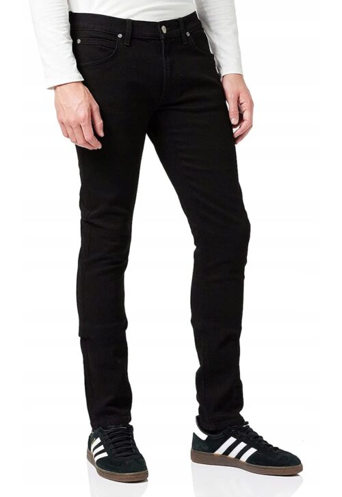 Мъжки черни дънки Luke от памук и еластан с кройка по тялото