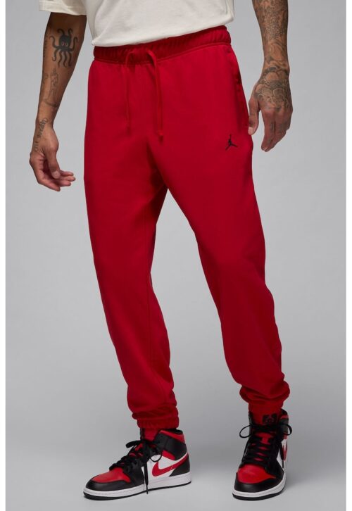 Червен поларен фитнес панталон Jordan с лого и dri-fit технология
