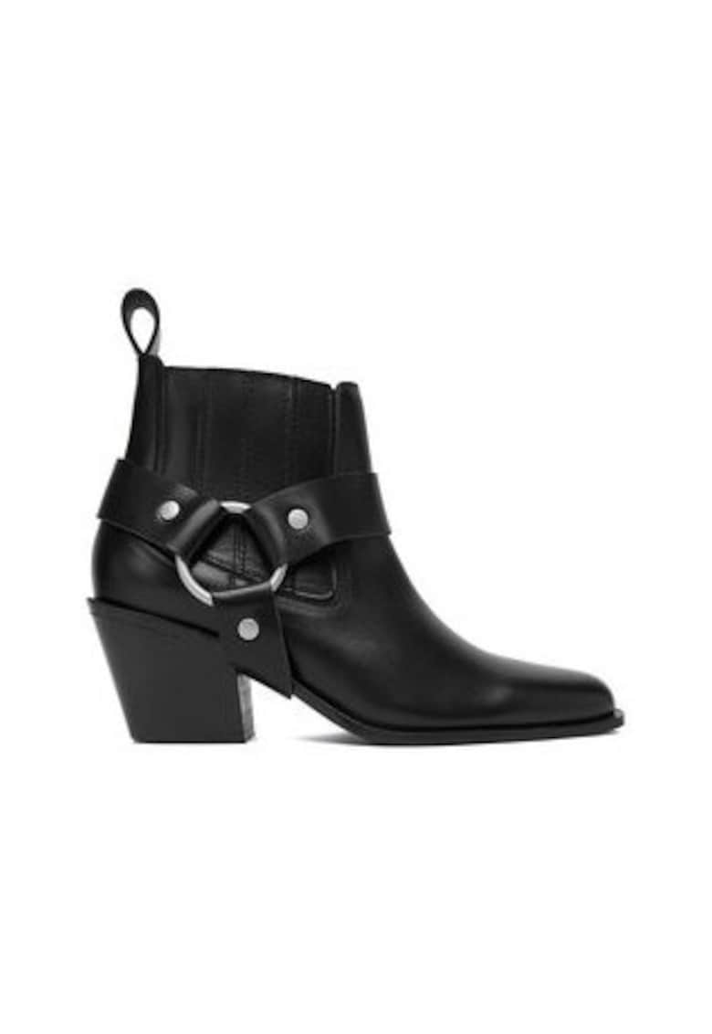 BADURA Дамски боти естествена кожа – slip-on – Черен Намаления и отстъпки 3 Дамски боти от естествена кожа черни slip-on