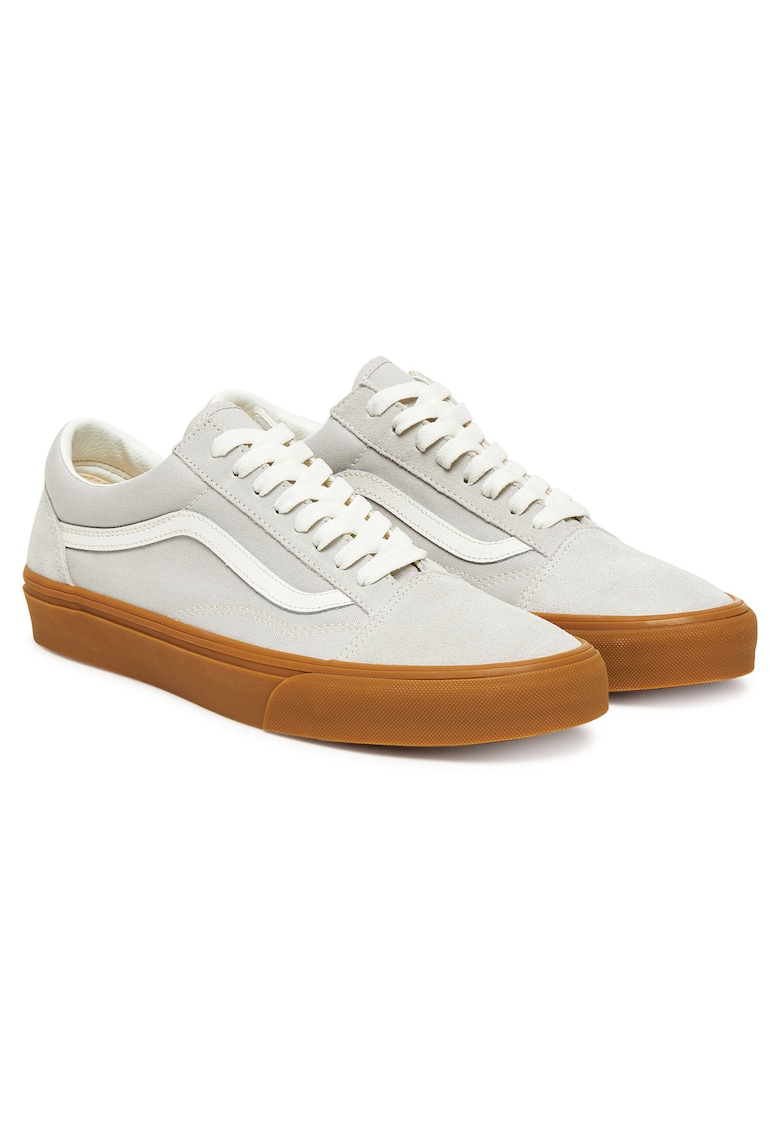 Vans Мъжки кецове Old Skool – естествена кожа – сиви Намаления и отстъпки 3 Мъжки кецове Old Skool сиви от естествена кожа