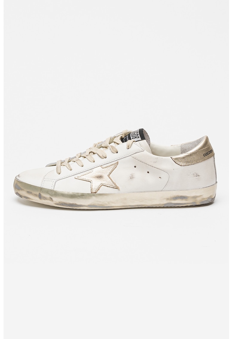 GOLDEN GOOSE Кожени маратонки Super-Star Classic – Златист/Мръснобял Намаления и отстъпки 3 Кожени маратонки Super-Star Classic в златист и мръснобял цвят