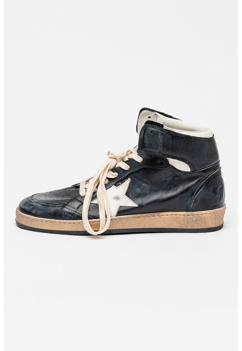 GOLDEN GOOSE Кожени маратонки Sky Star – Избеляло черно/Светло бежово Намаления и отстъпки 3 Кожени маратонки Sky Star в избеляло черно и светло бежово