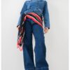 Tommy Jeans Стандартна тениска с яка – Черен Намаления и отстъпки Къс дънков тренч с колан в прашно синьо за ежедневен стил