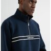 Tommy Jeans Пуловер с копчета – Земен Намаления и отстъпки 2 Свободен суитшърт с цип бял и тъмносин с лого